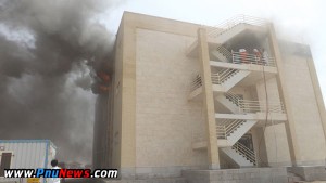 آتش سوزی دانشگاه پیام نور