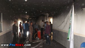 آتش سوزی دانشگاه پیام نور ریگان
