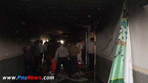 آتش سوزی دانشگاه پیام نور ریگان