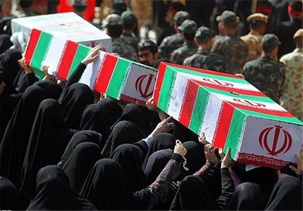 مراسم خاکسپاری شهدا