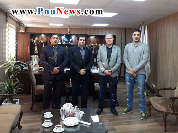 دیدار مدیرکل تربیت بدنی پیام نور عبدالمهدی نصیرزاده با طباطبایی رییس فدراسیون بسکتبال